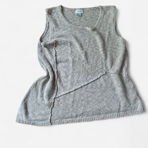 Gray Sleeveless Knit Top